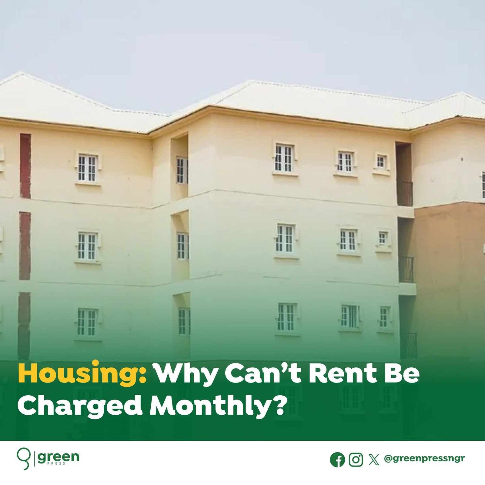 [EDITORIAL] Housing: Why Can’t Rent be Charged Monthly?