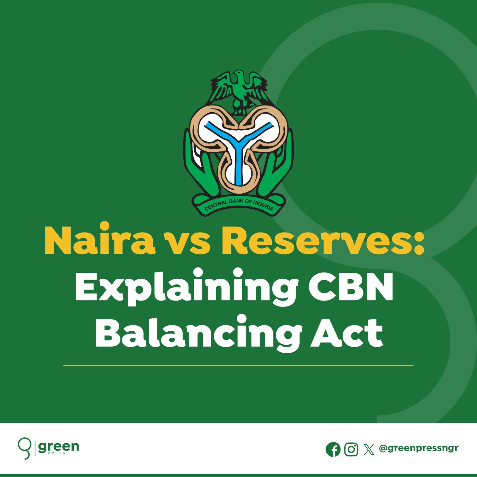 Naira vs Reserves: Explaining CBN’s Balancing Act